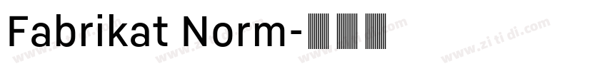 Fabrikat Norm字体转换